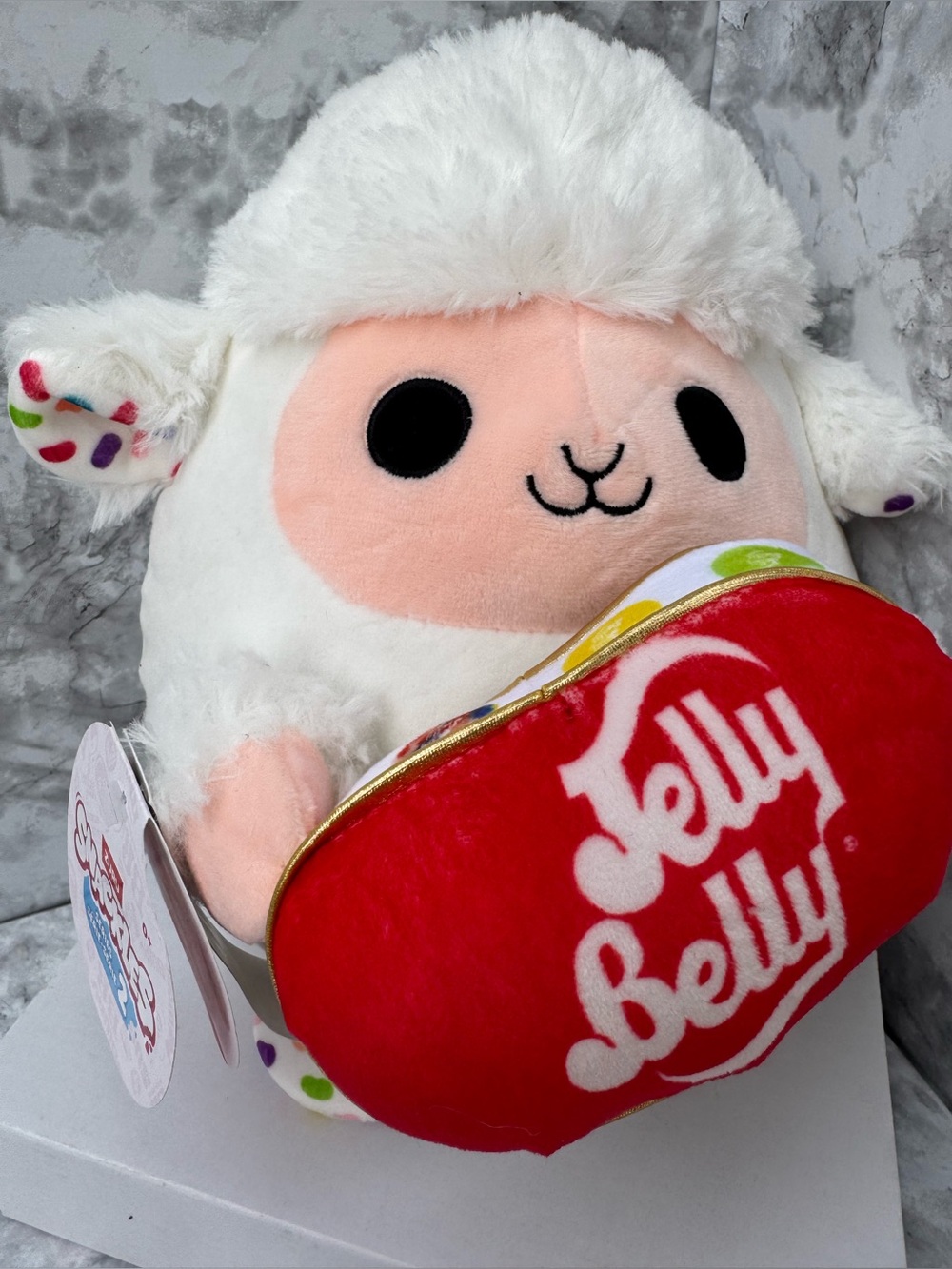 🌸ZURU Snackles S2 Babra Lamb Jelly Belly Plush Holding Red Bean 5"